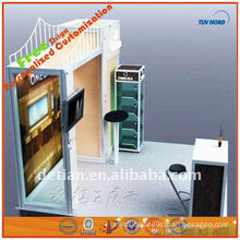 design wall showcase with dividers for exhibition booth art